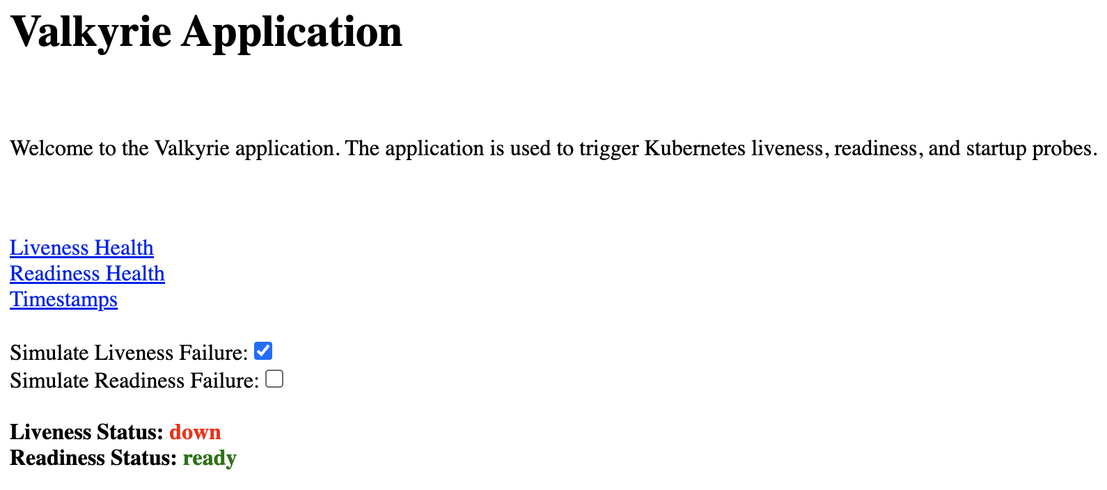 Valkyrie app - Liveness failure simulation