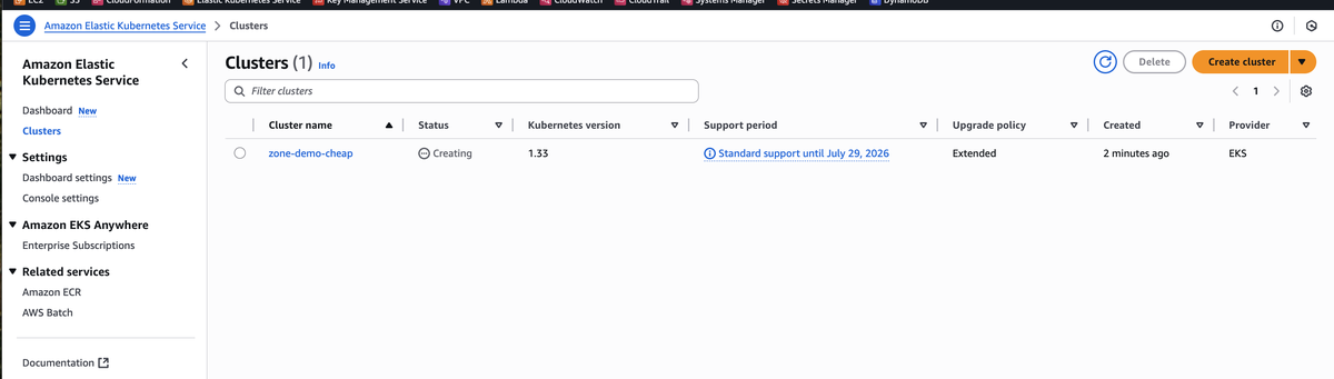 AWS zone-demo